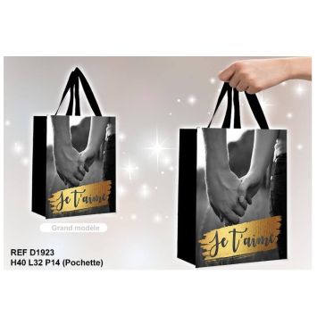 Pochette Cadeau "Je T'Aime" - Grand Modèle