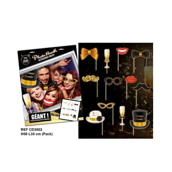 Pack Photo Booth Géant "Bonne Année"