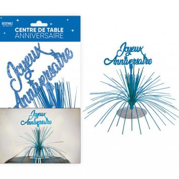 Centre de table "Joyeux Anniversaire" - Couleur au choix