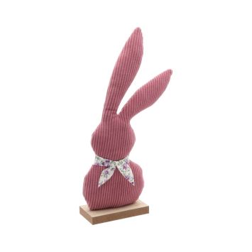 Centre de table - Lapin aux grandes oreilles en velours - 14 x 8 x 27 cm - Couleur au choix | jourdefete.com