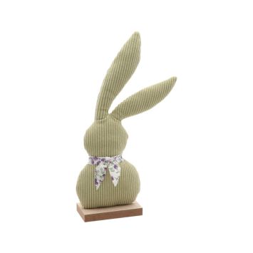 Centre de table - Lapin aux grandes oreilles en velours - 14 x 8 x 27 cm - Couleur au choix