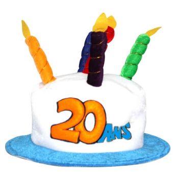chapeau joyeux anniversaire 20 ans