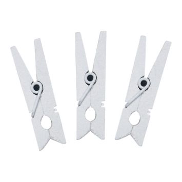 Petites Pinces en Bois - Blanc