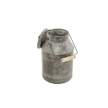 Le pot à lait en zinc avec couvercle | jourdefete.com