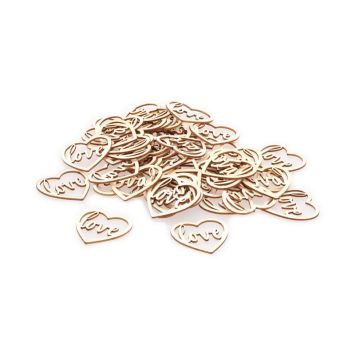 confettis en bois love
