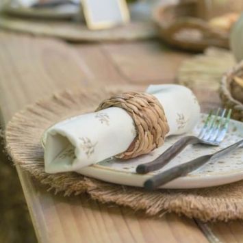 Set de table rond en chanvre 38cm