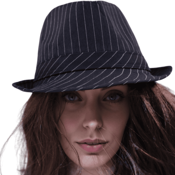 Chapeau Borsalino à rayures de Gangster - Couleur au choix