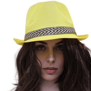 Chapeau Borsalino avec liseré - Couleur au choix