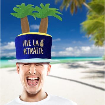 Chapeau avec palmiers - Joyeuse Retraite