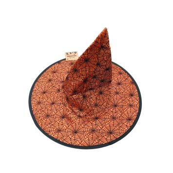 Chapeau de Sorcière Orange - Toile d'Araignée | jourdefete.com