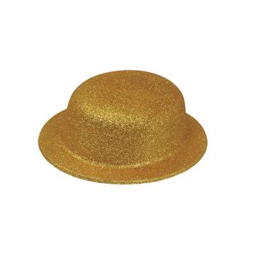 Chapeau melon pailleté - Or