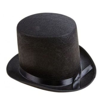 Chapeau haut-de-forme noir - 15 cm