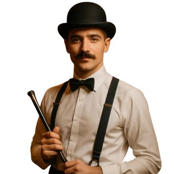 Chapeau melon Charleston noir