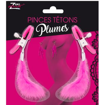 deux pinces tetons avec plume | jourdefete.com