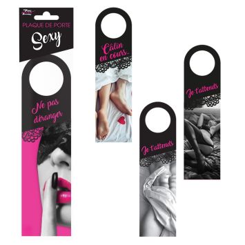 lot de 2 plaques de porte erotiques recto verso | jourdefete.com