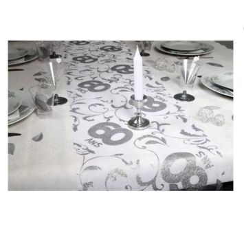 Chemin de table Anniversaire Argenté – 60 ans