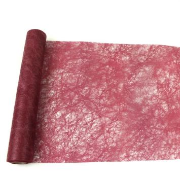 Chemin de Table en Intissé Romance de couleur bordeaux