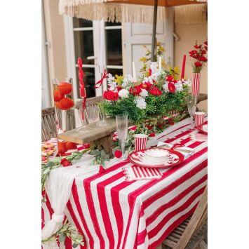 Nappe en tissu - 1,40 x 2,40 m - Collection Mix & Match - Couleur au choix