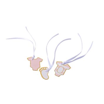 10 étiquettes avec ruban - Collection Petite Merveille & Petit Trésor - Modèle au choix