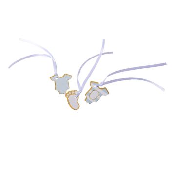 10 étiquettes avec ruban - Collection Petite Merveille & Petit Trésor - Modèle au choix