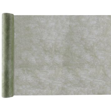 Un splendide chemin de table de couleur vert sauge pour vos tables | jourdefete.com