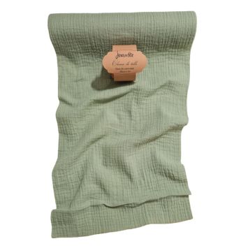 Chemin de table Gaze de Coton - 28 cm x 3 m - Couleur au choix