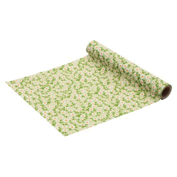 Chemin de table pour Pâques - Marguerite Vert - 28 cm x 3 m | jourdefete.com