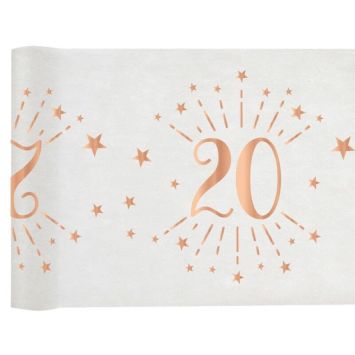 Chemin de Table - Joyeux Anniversaire Etincelant - 5 m - Rose Gold - Age au Choix