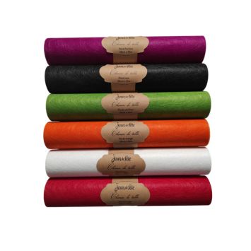 Chemin de table Floral - 28 cm x 10 m - Couleur au choix