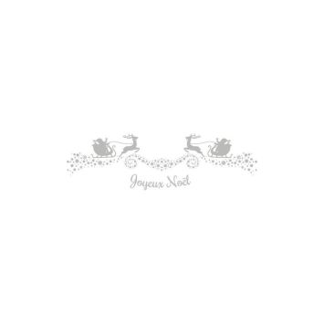 Chemin de Table "Joyeux Noël" - Traineaux Argent