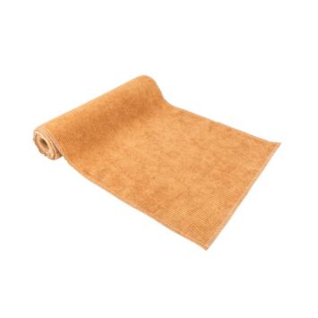 chemin-table-velours-cotele-camel | jourdefete.com