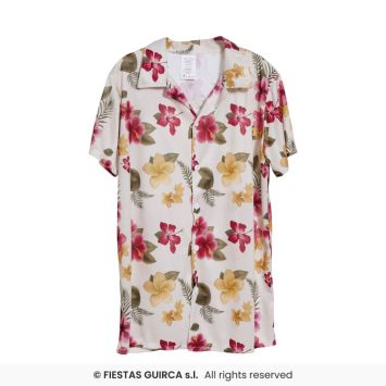Chemise Hawaï Homme - Fleurs - Taille au choix