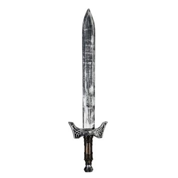 Épée de chevalier médiévale 66 cm avec lame argentée réaliste | jourdefete.com