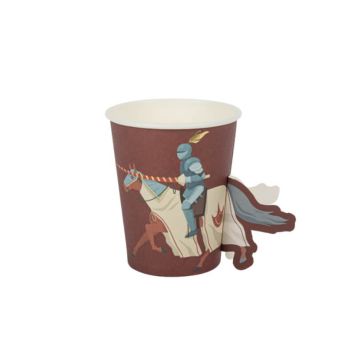 8 gobelets carton chevalier bordeaux | jourdefete.com