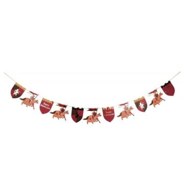 guirlande chevalier bordeaux et noir | jourdefete.com