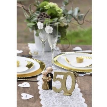 Chiffre Anniversaire Paillettes Or - Age au choix