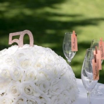 Chiffre Anniversaire Paillettes Rose Gold - Age au choix