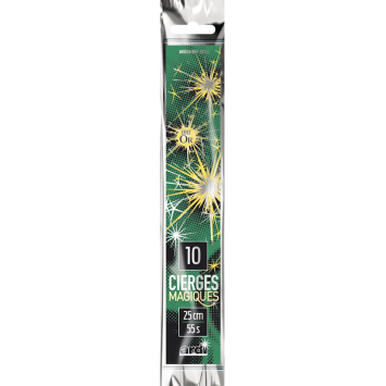10 cierges magiques - 25 cm