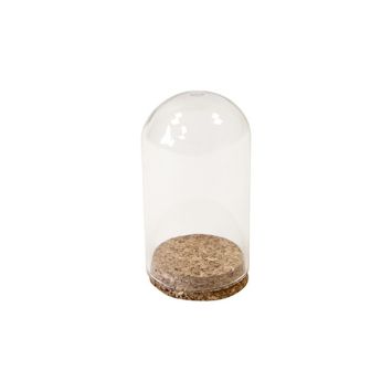 Cloche en verre sur support en liège - 8,5 x 4,5 cm