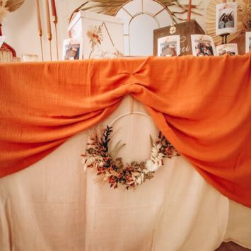 Couronne de fleurs séchées Coachella 