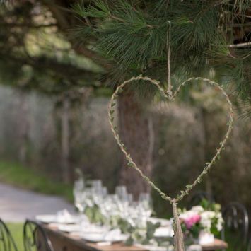 Suspension coeur naturel - 30x77cm