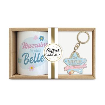 Un coffret composé d'un mug et d'un porte-clé pour votre maman d'amour | jourdefete.com