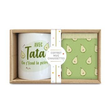 Un coffret composé d'un mug et d'une paire de chaussettes pour votre tante | jourdefete.com