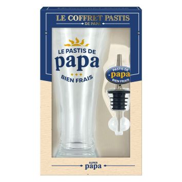 Coffret cadeau verre à pastis Papa