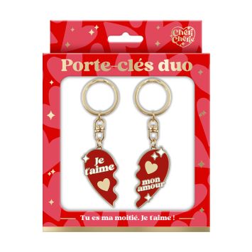 Coffret Duo de porte-clés - Saint-Valentin - Collection Chéri Chérie