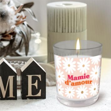 Bougie en verre "Mamie d'Amour" - Collection Mamie d'Amour