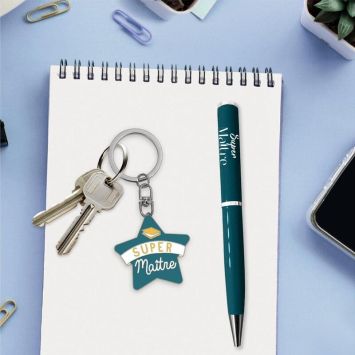 Coffret Porte-Clé et Stylo - Super Maître