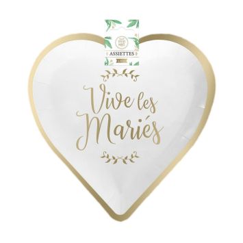 Des assiettes en forme de cœur à disposer sur votre table de mariage | jourdefete.com
