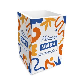 Pot à crayons Meilleur Maître du monde coloré pour instituteur | jourdefete.com