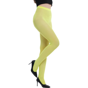 Collant opaque jaune fluo pour un style vibrant | jourdefete.com